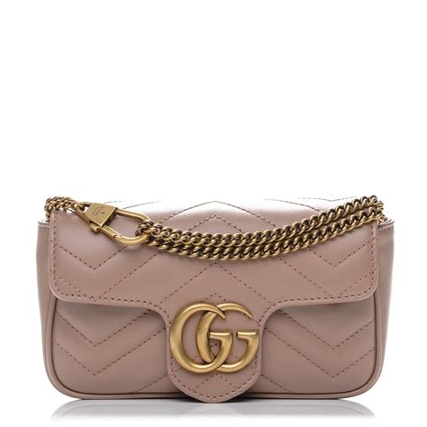 gucci matelassé marmont nude|GUCCI Calfskin Matelasse Mini GG Marmont Chain Shoulder .